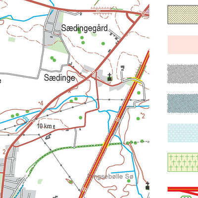 Kortforsyningen Rødby 1 (1:50,000 scale) digital map