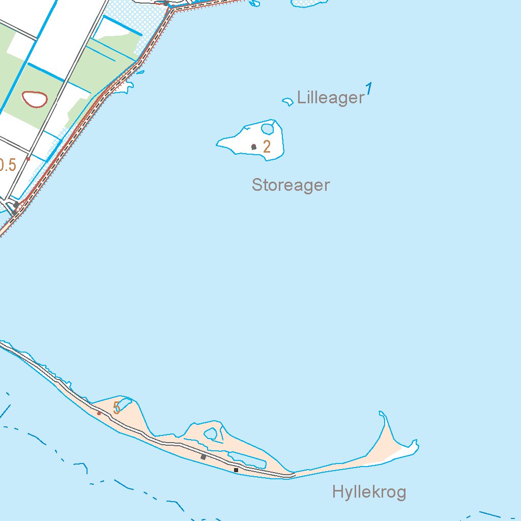 Rødby (1:100,000 scale) Map by Kortforsyningen | Avenza Maps