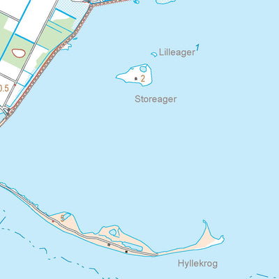 Kortforsyningen Rødby (1:100,000 scale) digital map