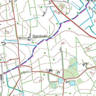 Kortforsyningen Rødekro (1:50,000 scale) digital map