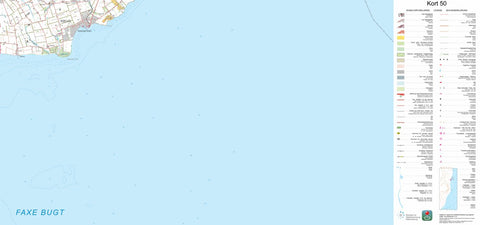 Kortforsyningen Rødvig Stevns (1:50,000 scale) digital map