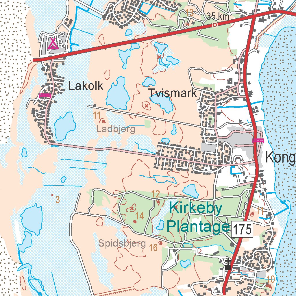 Rømø (1:100,000 scale) Map by Kortforsyningen | Avenza Maps
