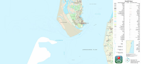 Kortforsyningen Rømø 2 (1:25,000 scale) digital map