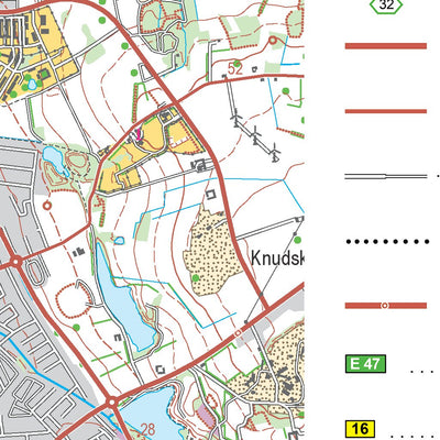 Kortforsyningen Rønne (1:50,000 scale) digital map