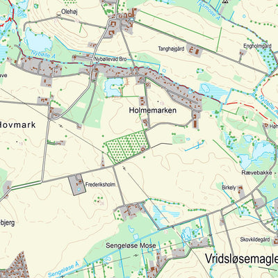 Kortforsyningen Roskilde (1:25,000 scale) digital map