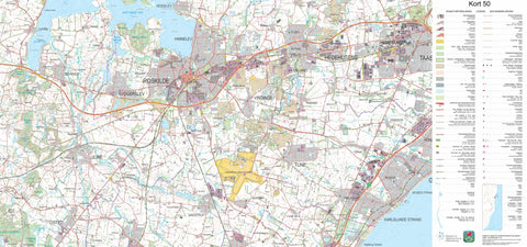 Kortforsyningen Roskilde (1:50,000 scale) digital map