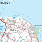 Kortforsyningen Roslev (1:100,000 scale) digital map