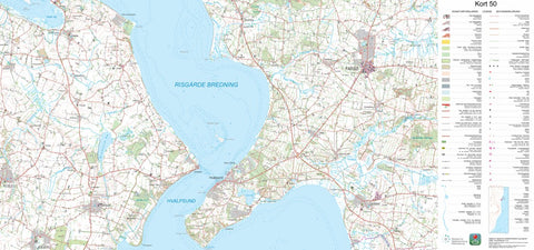 Kortforsyningen Roslev (1:50,000 scale) digital map