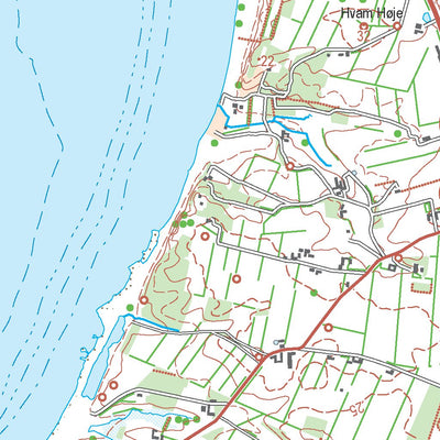 Kortforsyningen Roslev (1:50,000 scale) digital map