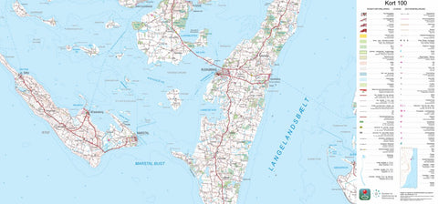 Region Sjælland (1:100,000 scale) Map by Kortforsyningen | Avenza Maps
