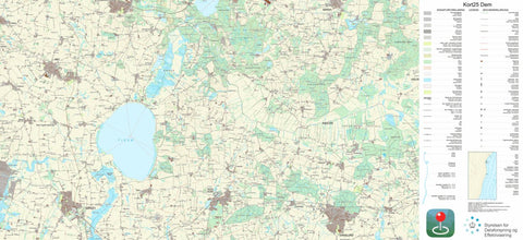 Kortforsyningen Ruds Vedby (1:25,000 scale) digital map