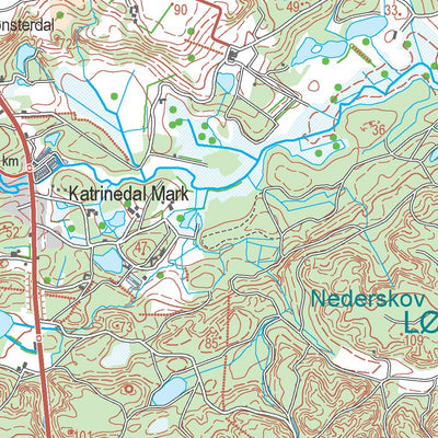 Kortforsyningen Ry (1:50,000 scale) digital map