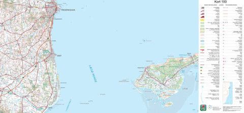 Kortforsyningen Sæby (1:100,000 scale) digital map