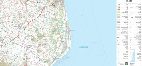 Kortforsyningen Sæby (1:50,000 scale) digital map