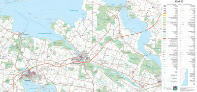 Kortforsyningen Sakskøbing (1:50,000 scale) digital map