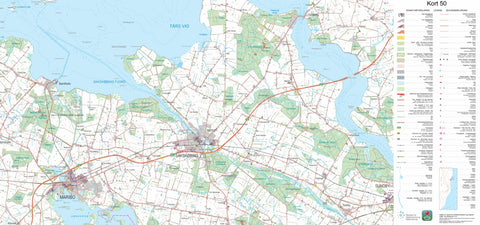 Kortforsyningen Sakskøbing (1:50,000 scale) digital map