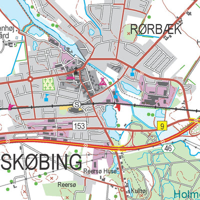 Kortforsyningen Sakskøbing (1:50,000 scale) digital map