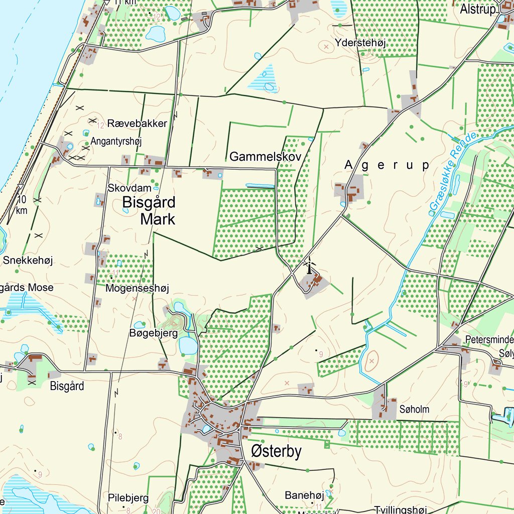 Samsø 1 (1:25,000 scale) Map by Kortforsyningen | Avenza Maps