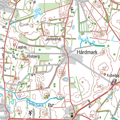 Kortforsyningen Samsø 1 (1:50,000 scale) digital map