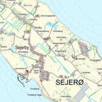 Kortforsyningen Sejerø (1:25,000 scale) digital map