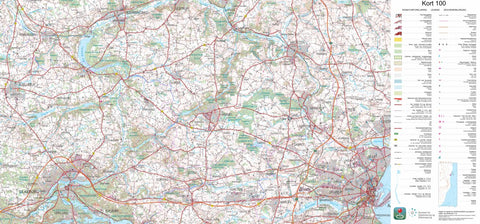 Kortforsyningen Silkeborg (1:100,000 scale) digital map