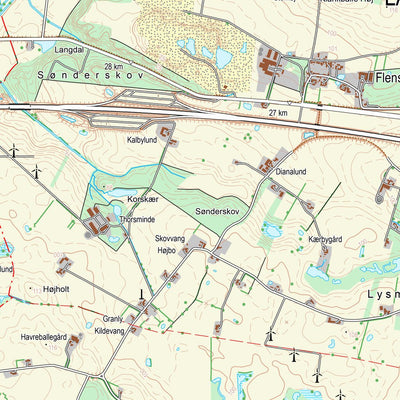 Kortforsyningen Silkeborg (1:25,000 scale) digital map