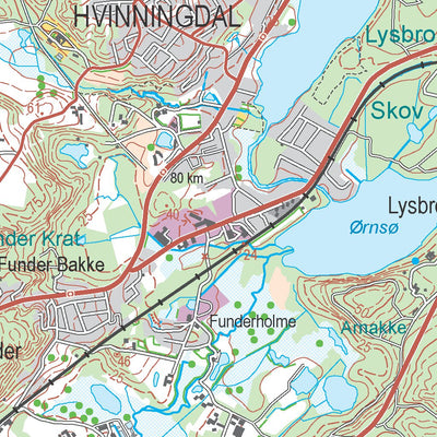 Kortforsyningen Silkeborg (1:50,000 scale) digital map