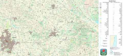 Kortforsyningen Sindal (1:25,000 scale) digital map