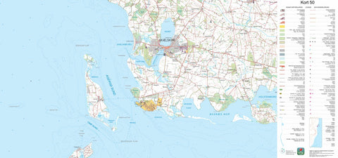 Kortforsyningen Skælskør (1:50,000 scale) digital map