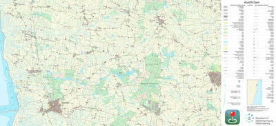 Kortforsyningen Skærbæk (1:25,000 scale) digital map