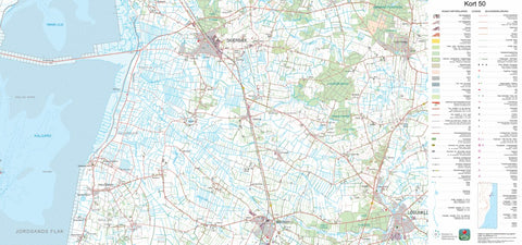 Kortforsyningen Skærbæk (1:50,000 scale) digital map