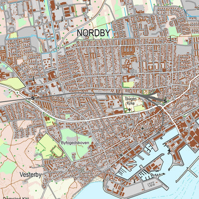 Kortforsyningen Skagen 1 (1:25,000 scale) digital map