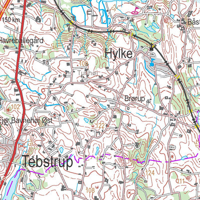 Kortforsyningen Skanderborg (1:100,000 scale) digital map