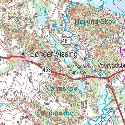 Kortforsyningen Skanderborg (1:100,000 scale) digital map