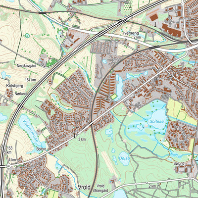 Kortforsyningen Skanderborg (1:25,000 scale) digital map