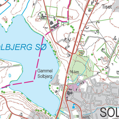 Kortforsyningen Skanderborg (1:50,000 scale) digital map