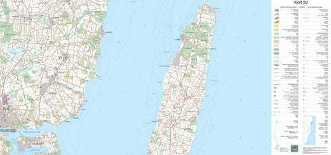 Kortforsyningen Skårup Fyn (1:50,000 scale) digital map