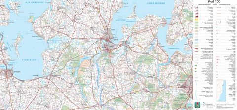 Kortforsyningen Skive (1:100,000 scale) digital map