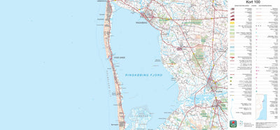 Kortforsyningen Skjern (1:100,000 scale) digital map