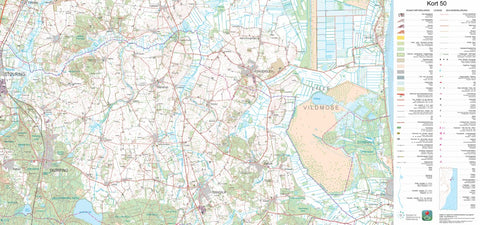 Kortforsyningen Skørping (1:50,000 scale) digital map