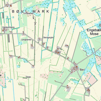 Kortforsyningen Sønder Omme (1:25,000 scale) digital map