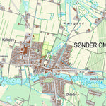 Kortforsyningen Sønder Omme (1:25,000 scale) digital map