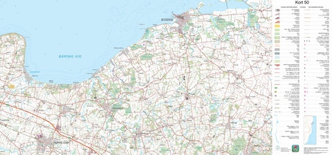 Kortforsyningen Søndersø (1:50,000 scale) digital map