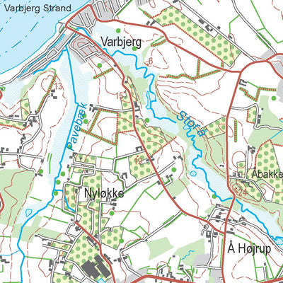 Kortforsyningen Søndersø (1:50,000 scale) digital map