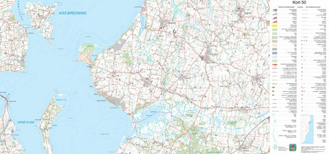 Kortforsyningen Spøttrup (1:50,000 scale) digital map