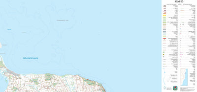 Kortforsyningen Stege 2 (1:50,000 scale) digital map
