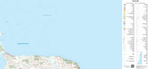 Kortforsyningen Stege 2 (1:50,000 scale) digital map