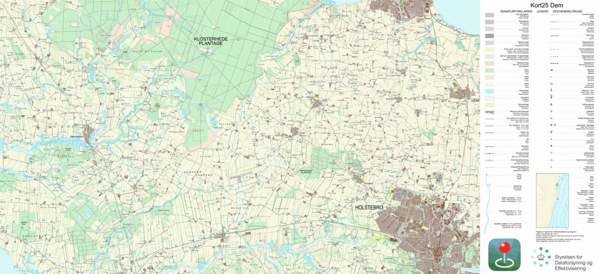 Struer (1:25,000 scale) Map by Kortforsyningen | Avenza Maps