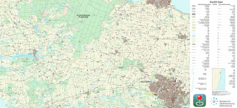 Kortforsyningen Struer (1:25,000 scale) digital map