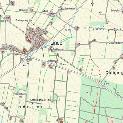 Kortforsyningen Struer (1:25,000 scale) digital map